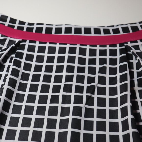 Eloquii Black White Pink Checked Skirt, Size 18, NWT - Picture 4 of 13